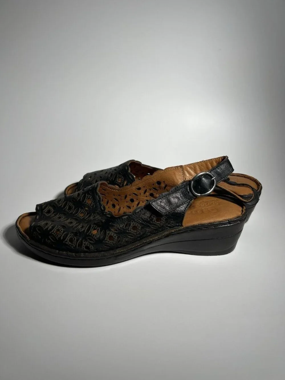 Spring Step Belizana Leather Wedge Sandals Women’s EU 39 Comfort Shoes